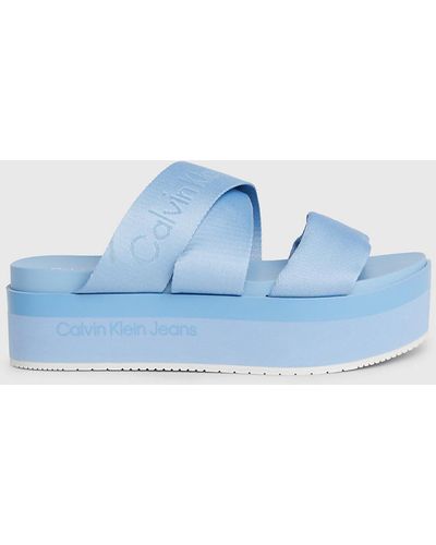 Calvin Klein Platform Sandals - Blue