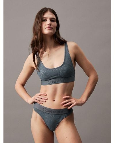 Calvin Klein Lace Thong - Intrinsic - Grey