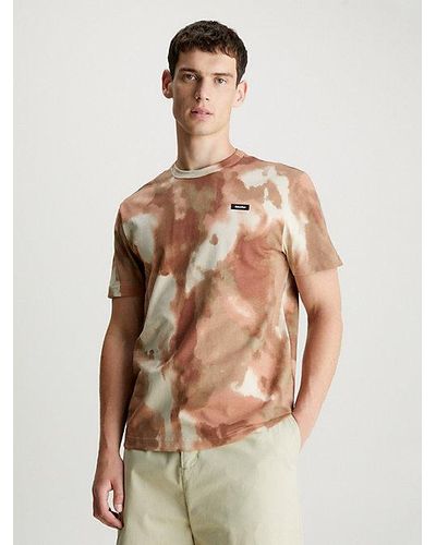 Calvin Klein T-Shirt mit Camouflage-Print - Natur