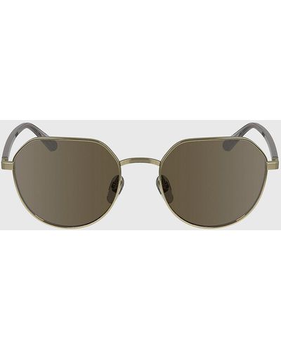Calvin Klein Round Sunglasses Ck23125s - Metallic