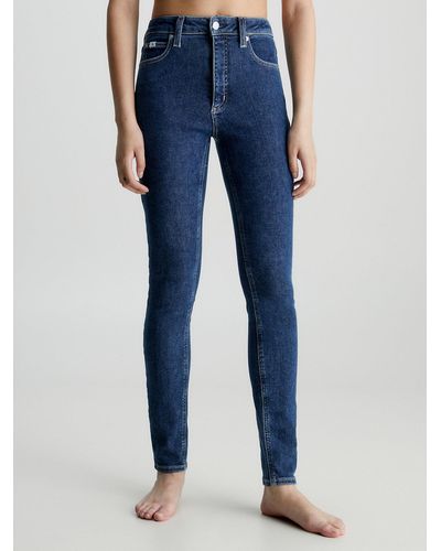 Calvin Klein Jean skinny taille haute - Bleu