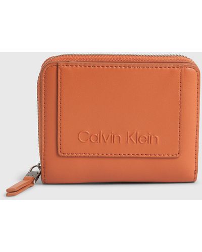 Calvin Klein Petit portefeuille anti-RFID - Orange