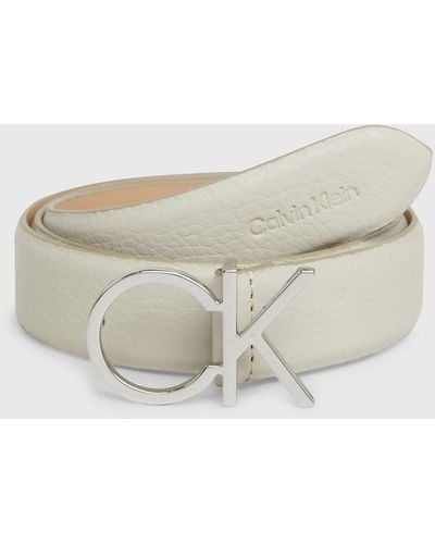Calvin Klein Leather Belt - Natural