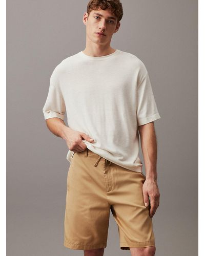Calvin Klein Relaxed Lyocell Blend Shorts - Grey