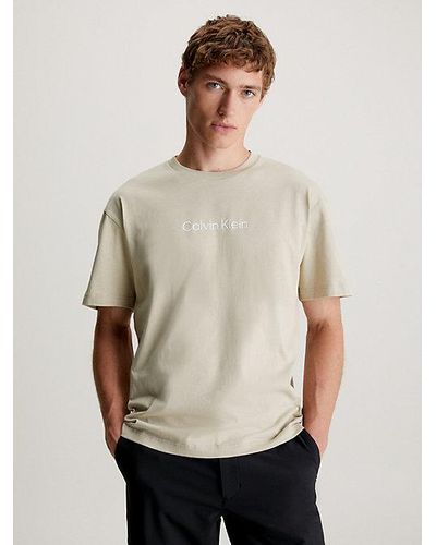 Calvin Klein Katoenen T-shirt Met Logo - Groen