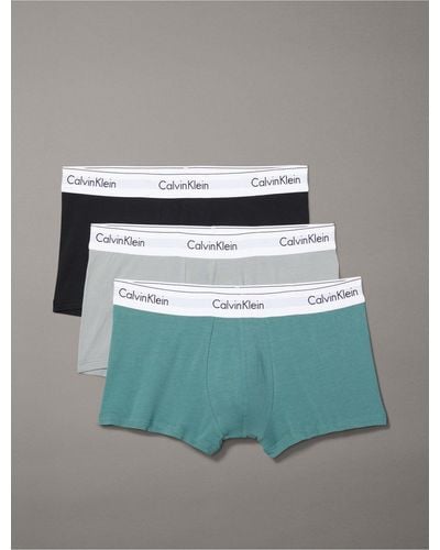 Calvin Klein Modern Cotton Stretch 3-pack Low Rise Trunk - Gray