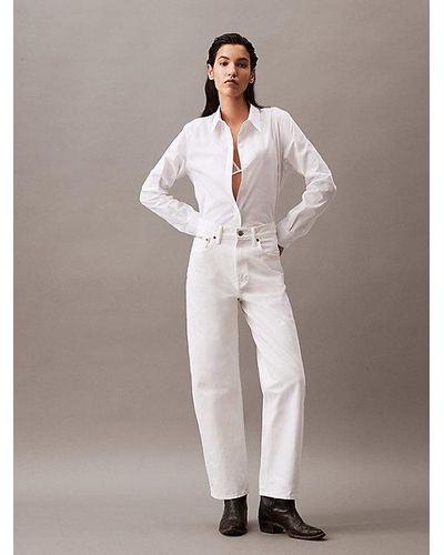 Calvin Klein Barrel Fit Jeans - Weiß