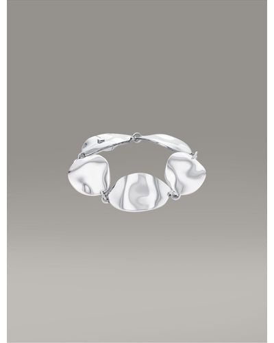 Calvin Klein Round Asymmetric Charm Bracelet - White