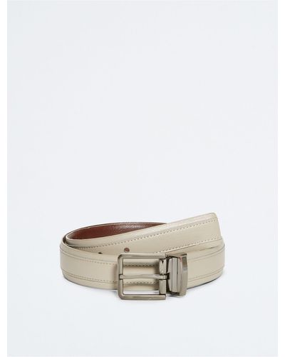 Calvin Klein Reversible Harness Buckle Belt - White