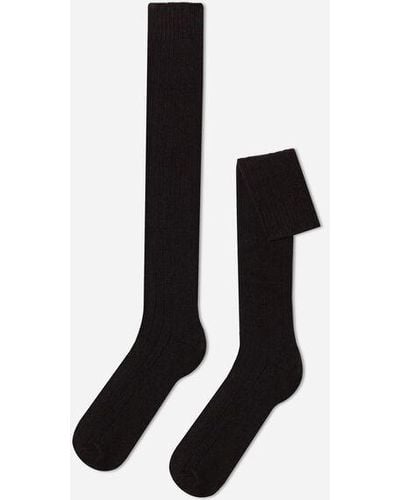Calzedonia ’S Long Ribbed Socks With Wool And Cashmere - Black