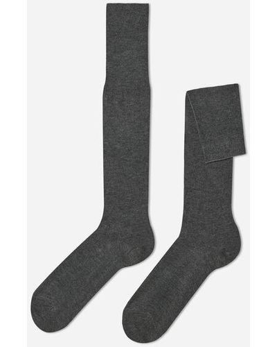 Calzedonia Men's Long Socks With Cashmere - Grey