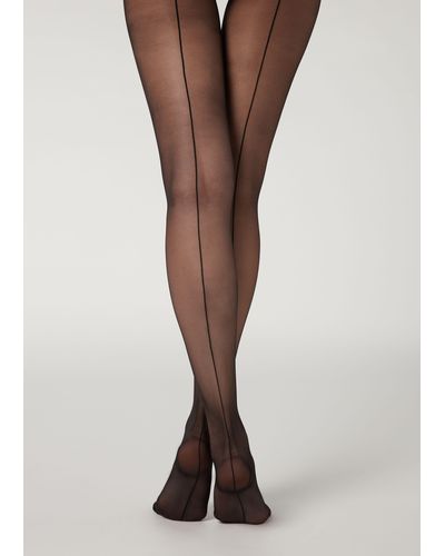 Calzedonia Collant velati 20 denari riga posteriore - Nero