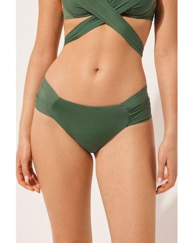 Calzedonia Indonesia Ruched Bikini Bottoms - Green
