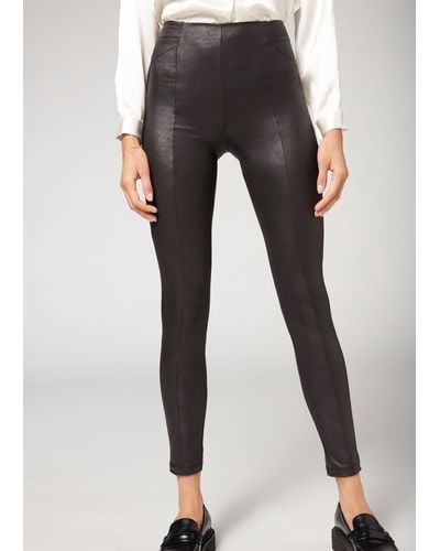 Total Shaper Faux Leather Leggings