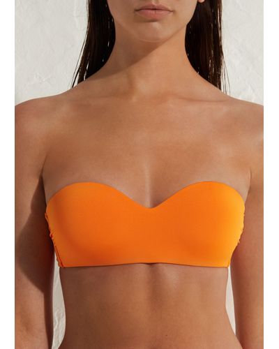 Calzedonia Padded Bandeau Bikini Top Indonesia Eco - Orange