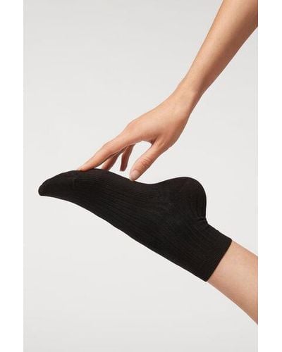 Calzedonia Cashmere Blend Short Socks - Black