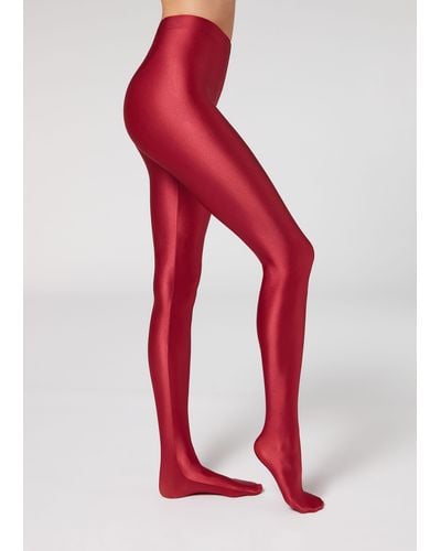 Super Shiny Leggings with Tulle Inserts