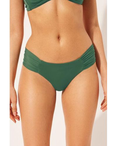 Calzedonia Ruched Brazilian Bikini Bottoms Indonesia - Green