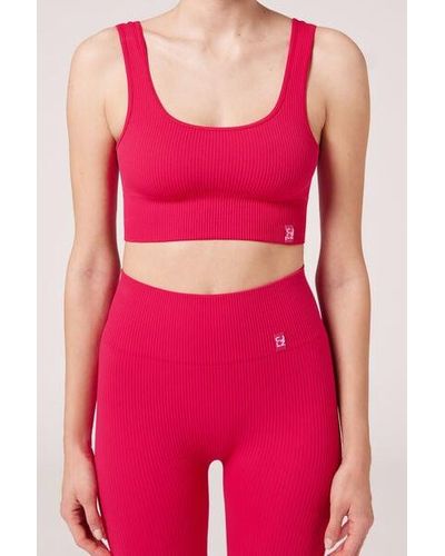 Calzedonia Ribbed Seamless Sport Top - Pink
