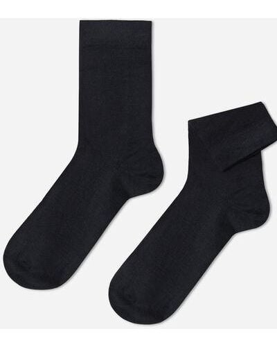 Calzedonia Men's Wool And Cotton Crew Socks - Blue