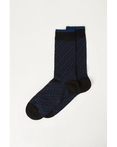 Calzedonia ’S Diamond Jacquard Short Socks - Blue