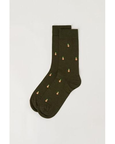 Calzedonia ’S All-Over Pattern Short Socks - Green