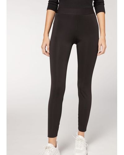 Calzedonia Leggings plush double face - Nero