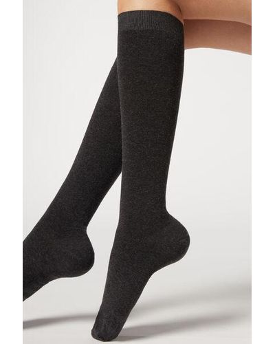 Calzedonia Long Socks With Cashmere - Grey