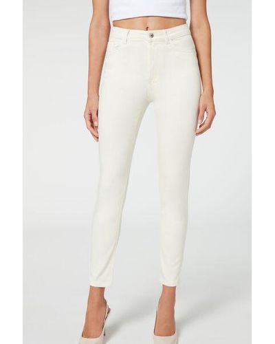 Calzedonia Soft Touch High-Waist Skinny Push-Up Jeans - White
