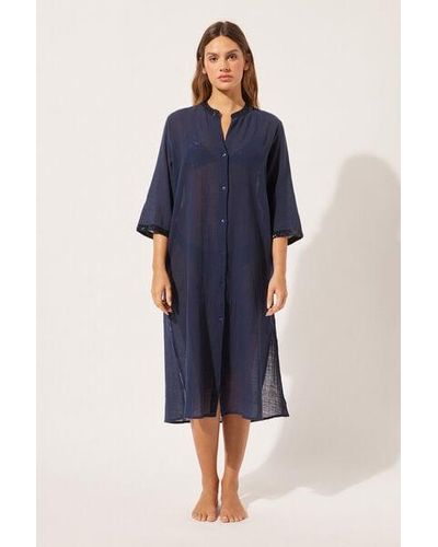 Calzedonia Sequin Maxi Dress - Blue
