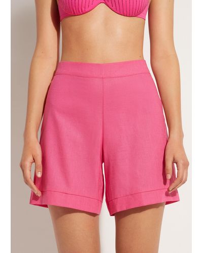 Calzedonia Shorts con lino - Rosa