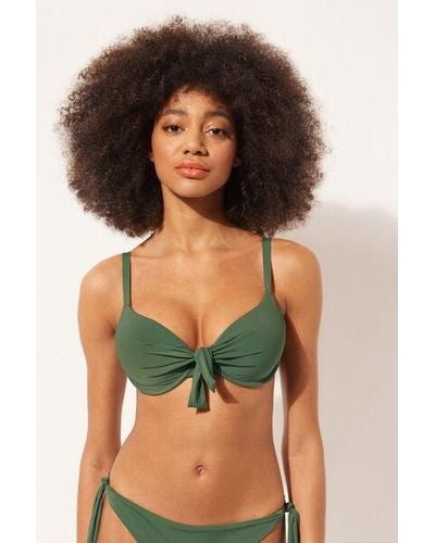 Calzedonia Lightly Padded Push-Up Bikini Top Indonesia - Green