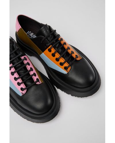 Camper Multicolored Lace-up Shoes - Black