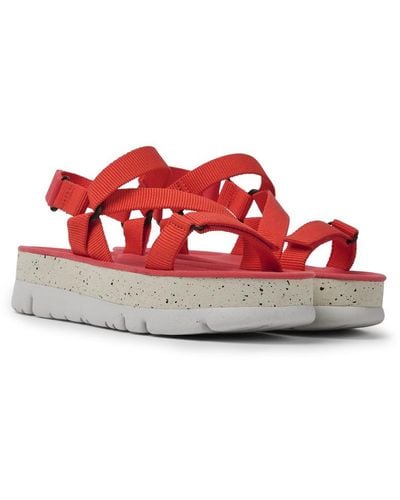 Camper Red Recycled Pet Sandals