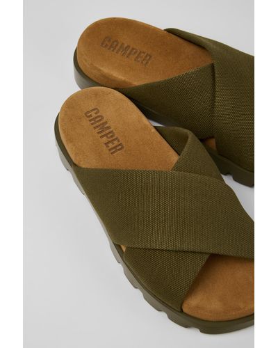 Camper Green Recycled Cotton Sandals