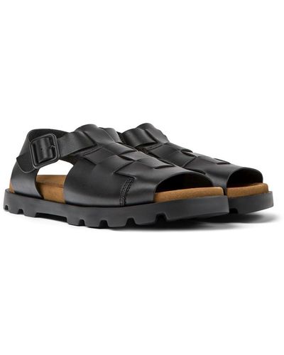 Camper Leather Sandals - Black