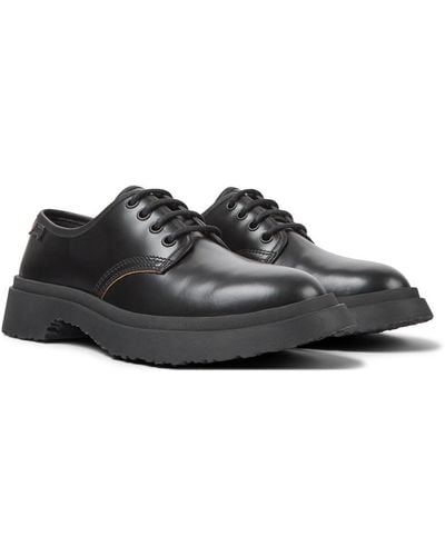 Camper Black Leather Lace-up Shoes