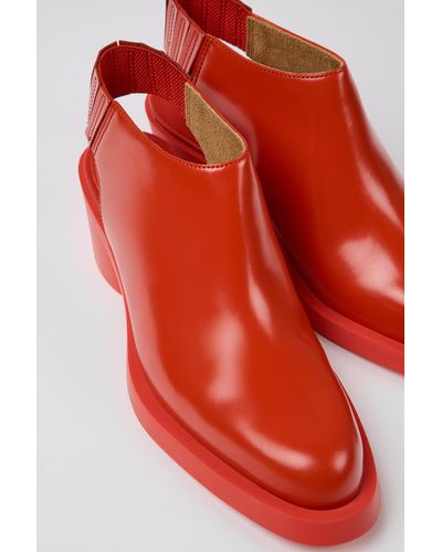 Camper Red Leather Heels