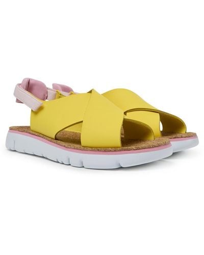 Camper Yellow And Pink Sandals - Multicolor