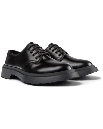 Camper Black Leather Lace-up Shoes