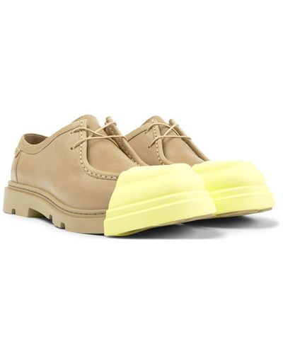 Camper Beige Leather Shoes - Yellow