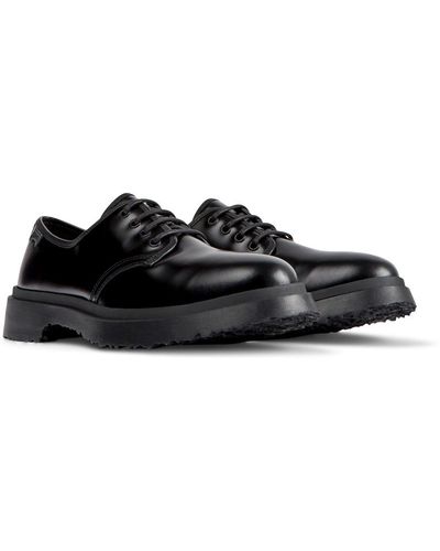 Camper Black Leather Lace-up Shoes