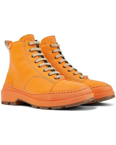 Camper Ankle Boots - Orange