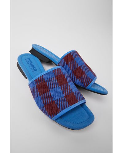 Camper Blue And Burgundy Sandals