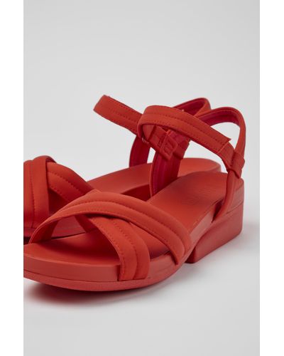 Camper Red Recycled Pet And Nylon Sandals