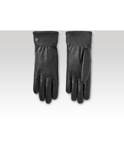 Canada Goose Leather Glove Ribbed Luxe - Brown