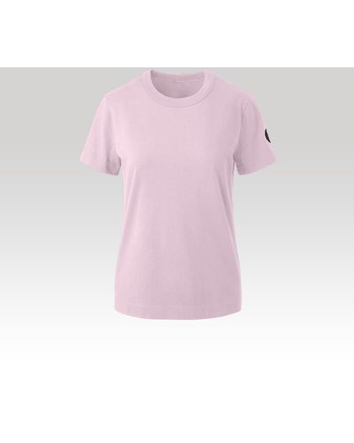 Canada Goose Broadview T-Shirt Label (, Sunset, S) - Pink