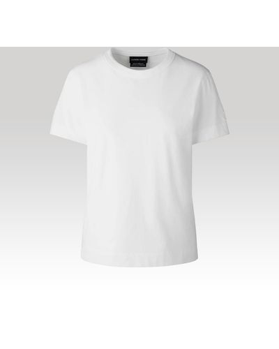 Canada Goose Broadview T-Shirt mit White Label - Weiß
