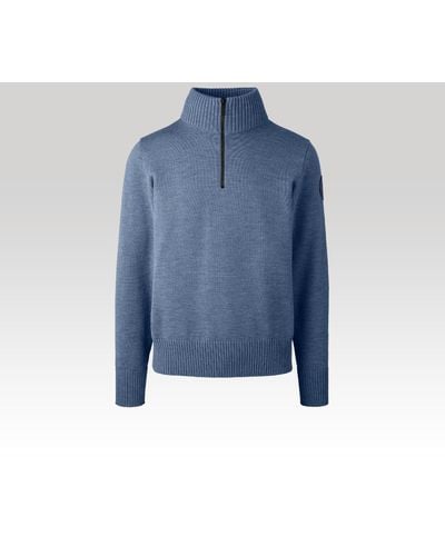Canada Goose Rosseau 1⁄4 Zip Sweater - Blue