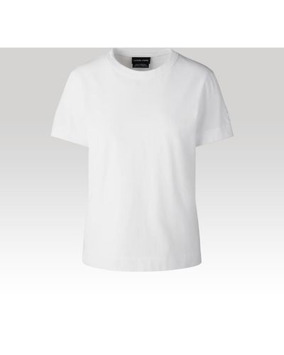 Canada Goose Broadview T-Shirt mit White Label - Weiß